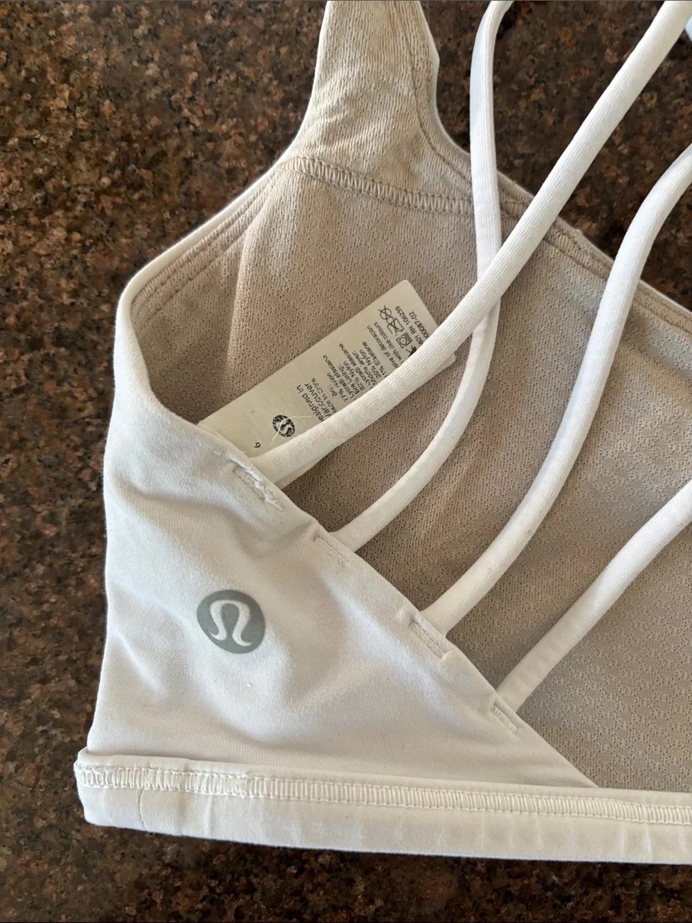 lululemon athletica White Strappy Crisscross Sports Workout Top-6